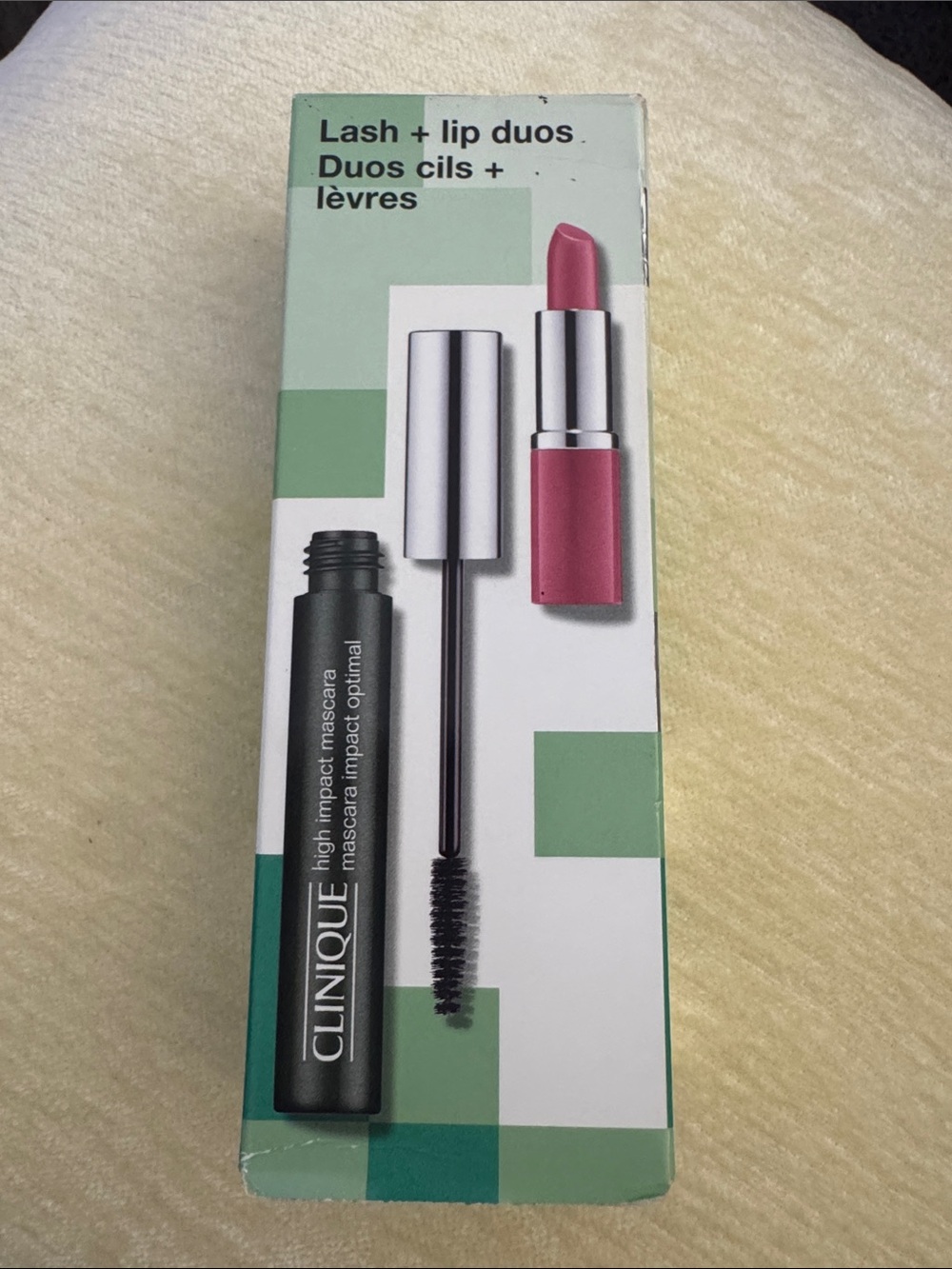Clinique Lash + Lip Duo — Pink Lipstick & Black Mascara